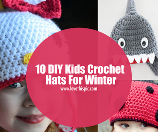 10 DIY Kids Crochet Hats For Winter