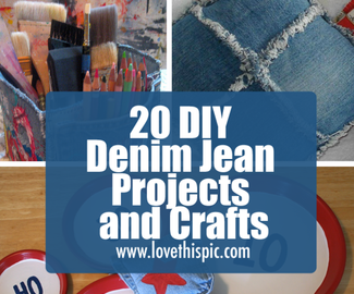 20 DIY Denim Jean Projects and Crafts
