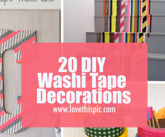 20 DIY Washi Tape Decorations