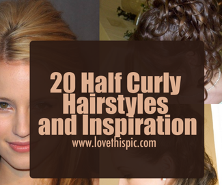 20 Half Curly Hairstyles and Inspiration