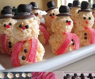 Rice Krispie Snowmen Recipe