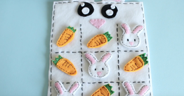 DIY Kids Idea: How to make the Easter Tic-Tac-Toe board game