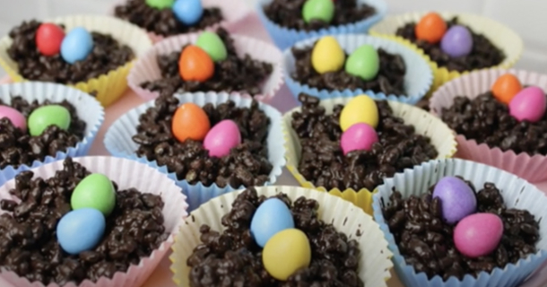 3 Ingredient Chocolate Easter Egg Nest Recipe