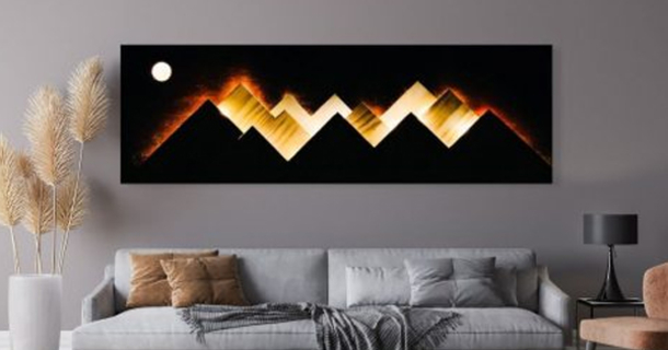 Stunning Lighted Mountain Wood Wall Art DIY