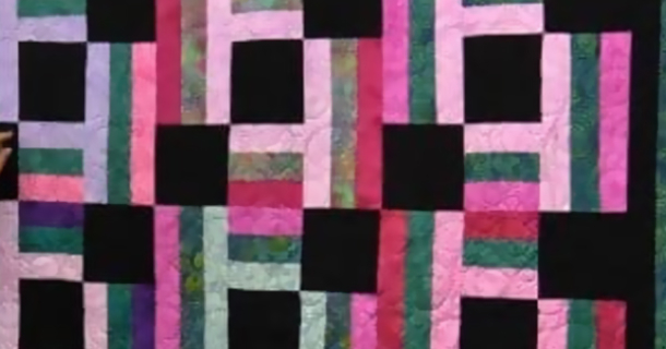 A Quilt Made with 2.5-Inch Strips: The Town Square Pattern