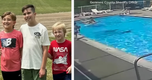 Young Brothers Dive In Pool To Save A Drowning 7-Year-Old - “I Knew He ...