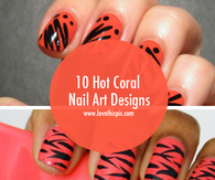 10 Hot Coral Nail Art Designs