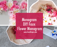 Monogram DIY Faux Flower Monogram
