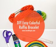 DIY Easy Colorful Raffia Bracelet