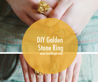 DIY Golden Stone Ring