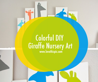 Colorful DIY Giraffe Nursery Art