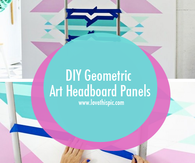 DIY Geometric Art Headboard Panels