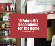 10 Fabric DIY Decorations For The Home