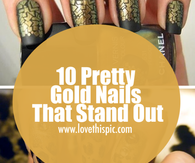 10 Pretty Gold Nails That Stand Out
