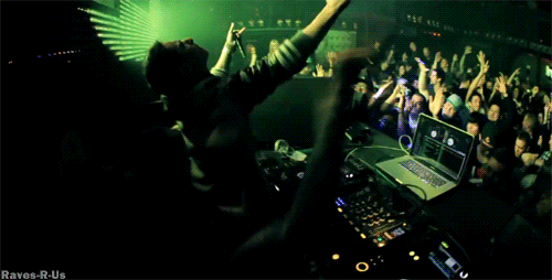 Dj Pumping Up The Crowd