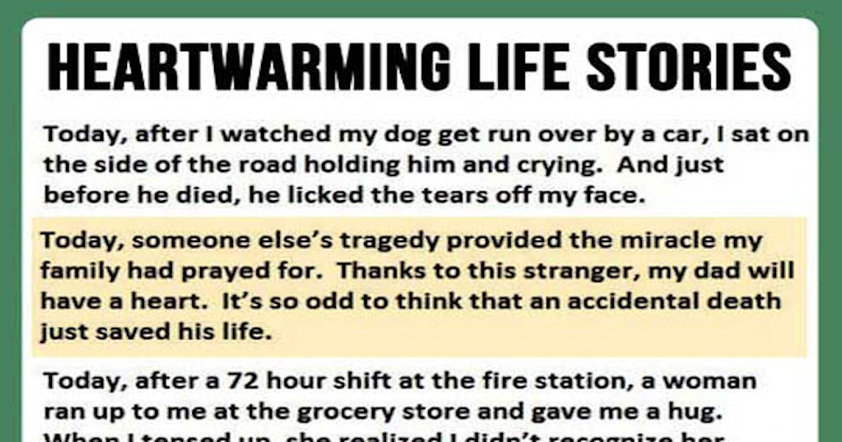 Heartwarming Life Stories Pictures, Photos, and Images for Facebook