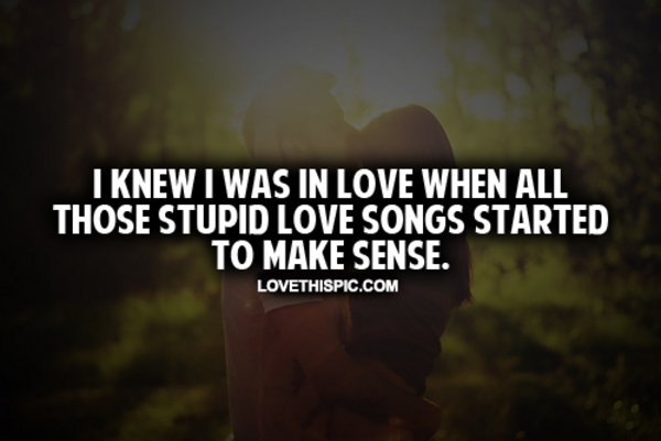 I Knew I Was In Love