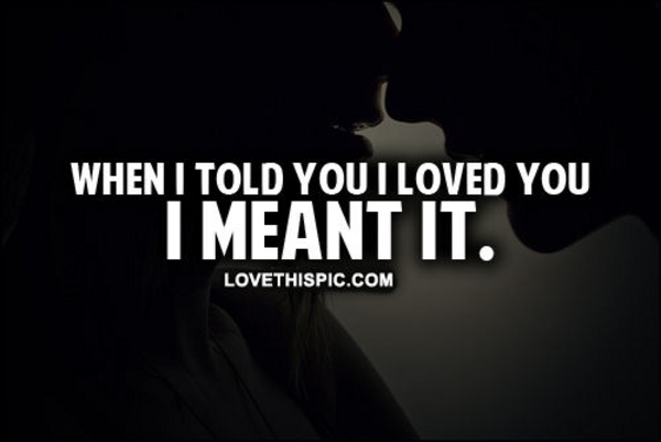 I Mean It