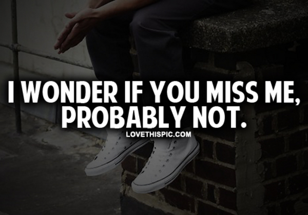 I Wonder If You Miss Me