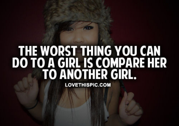 Never Compare
