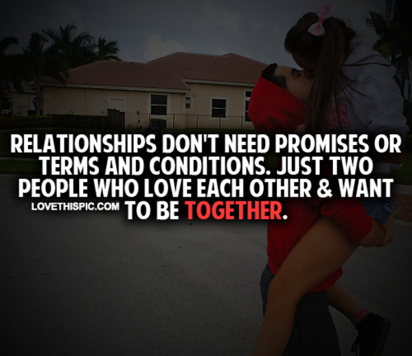 Relationships Don't Need Promises