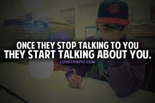 Stop Talking To You