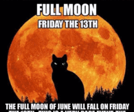 Full moon, friday the 13th