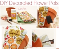 DIY Decorated flower pots