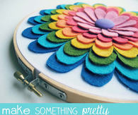 Easy flower hoop art