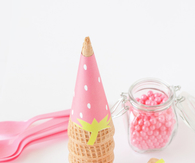 Strawberry printable ice cream cone wrappers