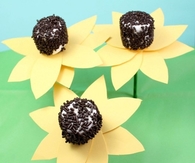 Sunflower marshmallow pops