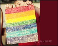 Sandpaper rainbow art
