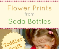 Flower prints from soda bottles
