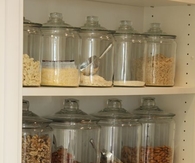 Glass Jars with scoops