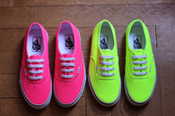 Pink and lime green vans