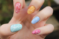 Colorful Line Nails