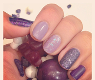 Shades of purple manicure
