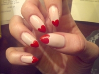 Heart tipped nails