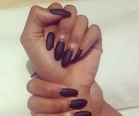 Black matte nails