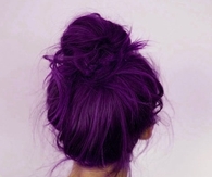 Violet messy bun