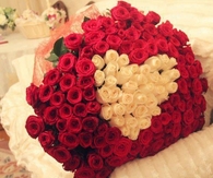 Heart rose bouquet