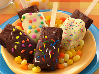Chocolate ice cream pops