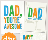 DIY Father's Day Free Printable Cards