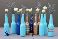 Beer bottle bud vases
