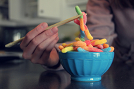 Sour gummy worms