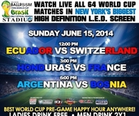 Ecuador vs Switzerland, Honduras vs France, Argentina vs Bosnia Today