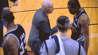 Coach Telling his player GREAT JOB