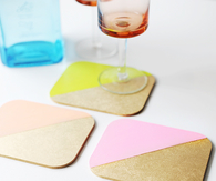 DIY Colour Blocked Coasters