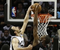 Manu Ginobili Gives Chris Bosh The business