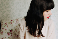 60s inspired black bangs